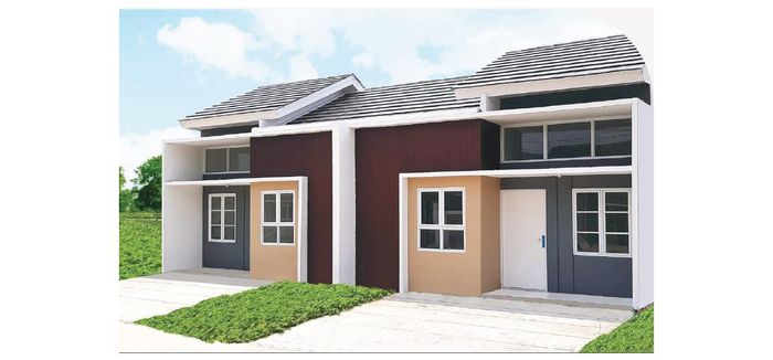 foto tampak rumah tipe AMARILIS 33/60 (MAR 22) perumahan PANJIBUWONO RESIDENCE