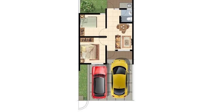 foto denah rumah tipe AMARILIS 33/60 (MAR 22) perumahan PANJIBUWONO RESIDENCE