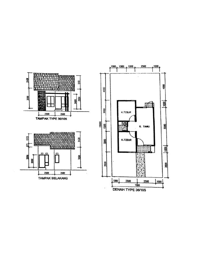 foto denah rumah tipe 36 perumahan GRIYA MURI UTAMA