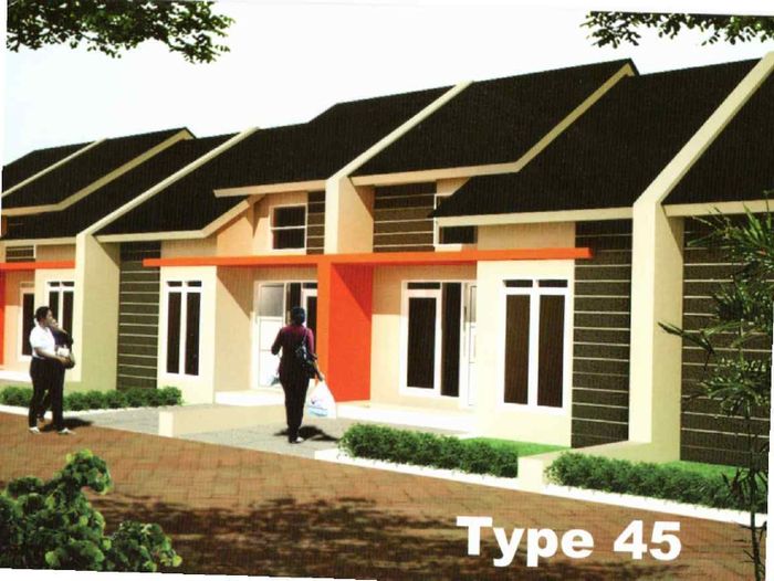foto tampak rumah tipe 45/80 perumahan BUKIT HIJAU KARAWACI