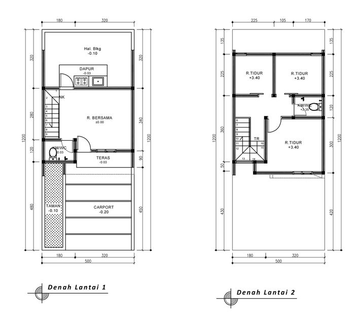 foto denah rumah tipe 50 Compact (511) perumahan G-Land Ciwastra Park