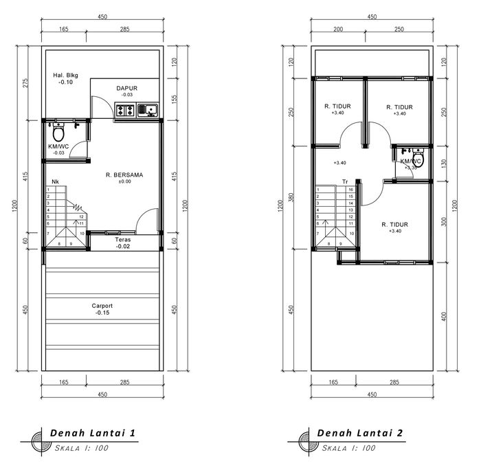 foto denah rumah tipe 50 Compact (488) perumahan G-Land Ciwastra Park