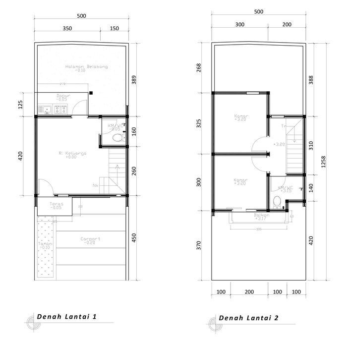 foto denah rumah tipe 50 Compact (423) perumahan G-Land Katapang Residence 2