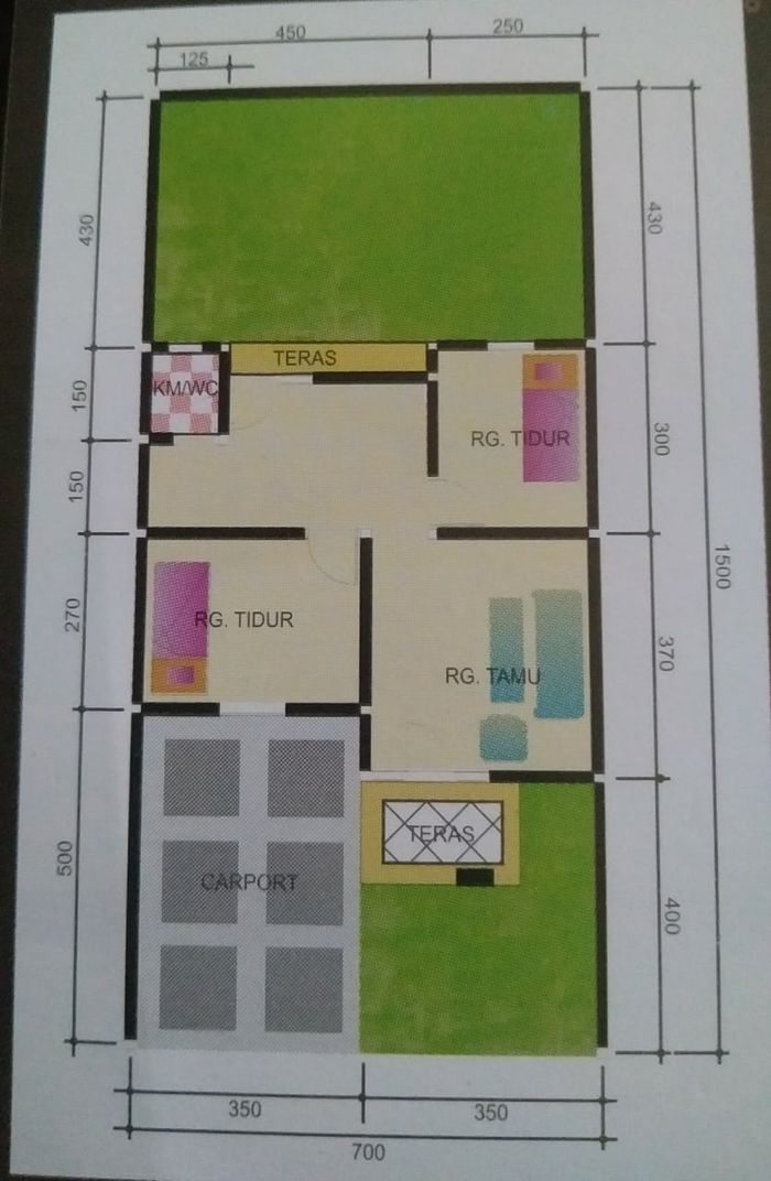 foto denah rumah tipe 45/105 perumahan GRIYA MULYA ASRI 05