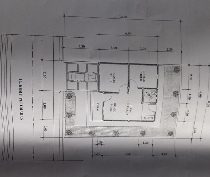 foto denah rumah tipe 36 perumahan PERUMAHAN AFLAH MUTIARA BARUGA