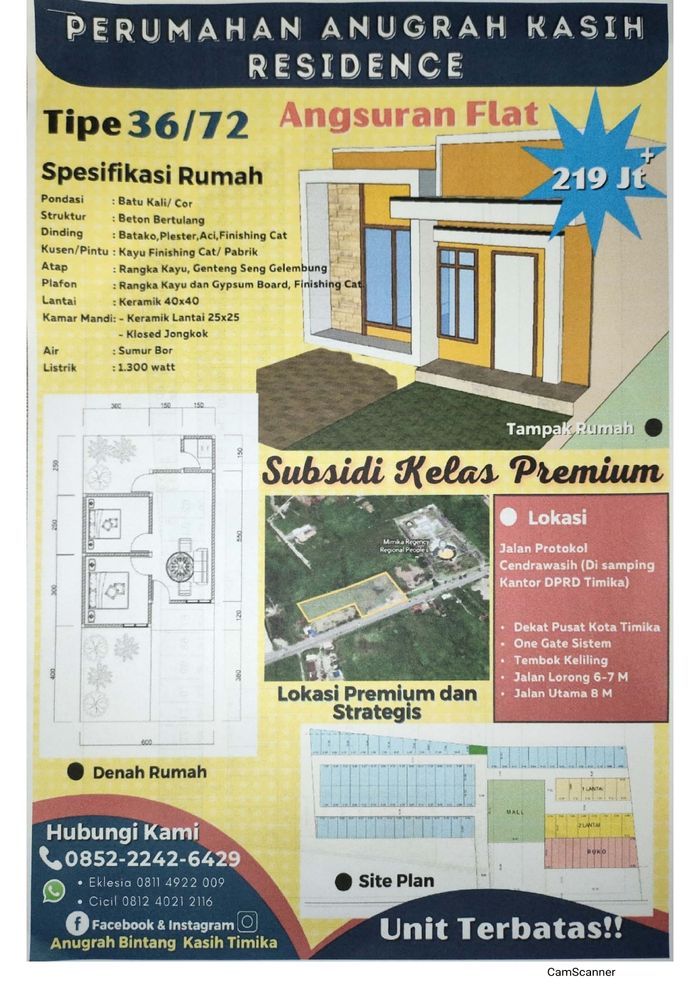 foto denah rumah tipe 36 perumahan ANUGRAH BINTANG KASIH