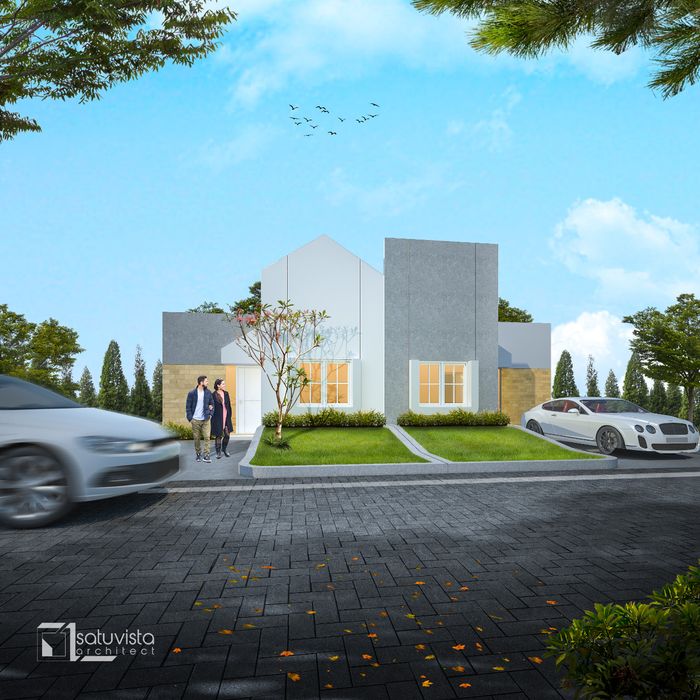 foto tampak rumah tipe 27 perumahan D'Green Hasanah Tahap 2 (The Amarta)