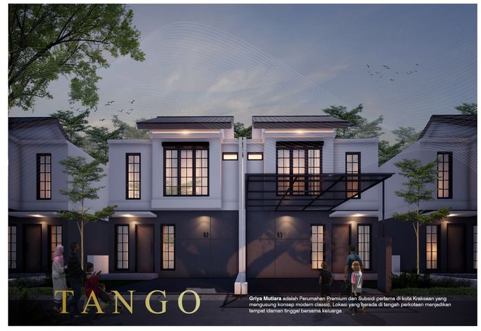 foto tampak rumah tipe TANGO 42/70 perumahan GRIYA MUTIARA