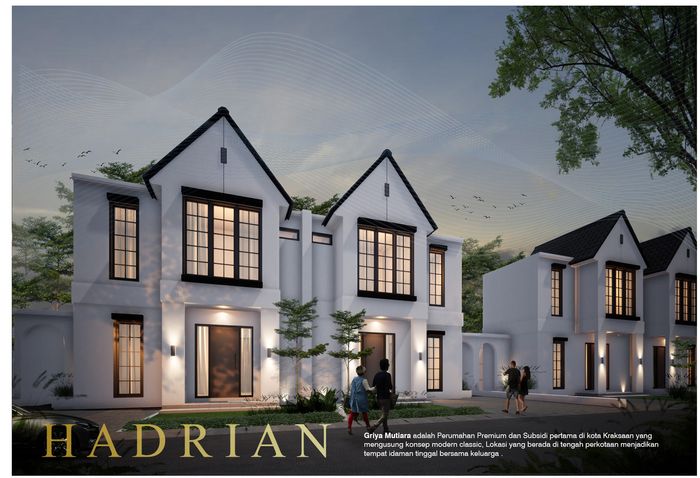 foto tampak rumah tipe HADRIAN 52/81 perumahan GRIYA MUTIARA