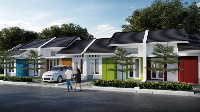 foto tampak rumah tipe 36/72 perumahan Griyatama Sekarjati