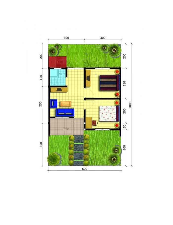 foto denah rumah tipe 30/60 perumahan SOFIE RESIDENCE tahap 2
