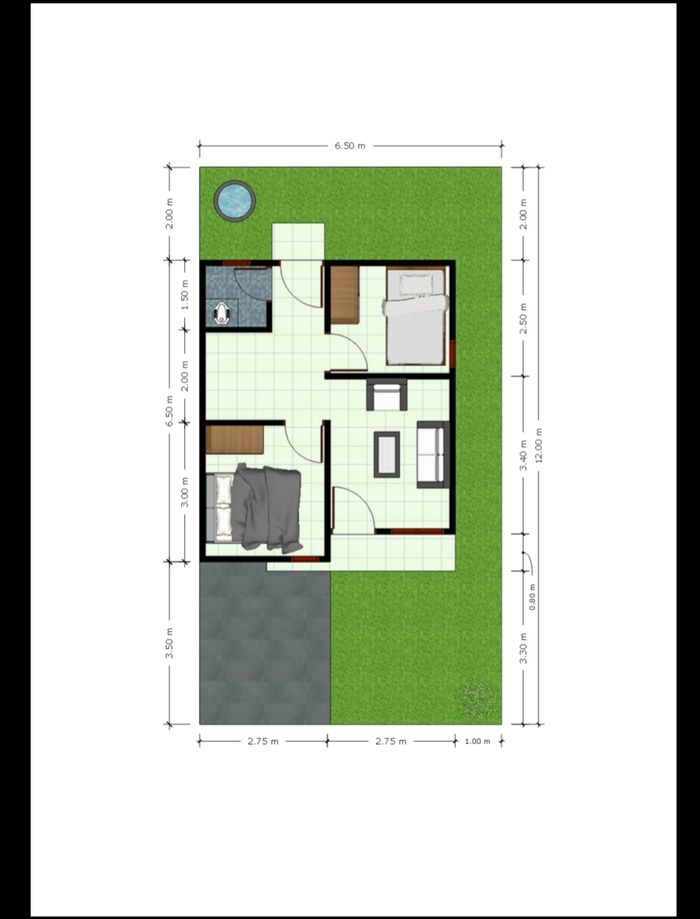 foto denah rumah tipe Graha Pati Juang 3 perumahan GRAHA PATI JUANG 3