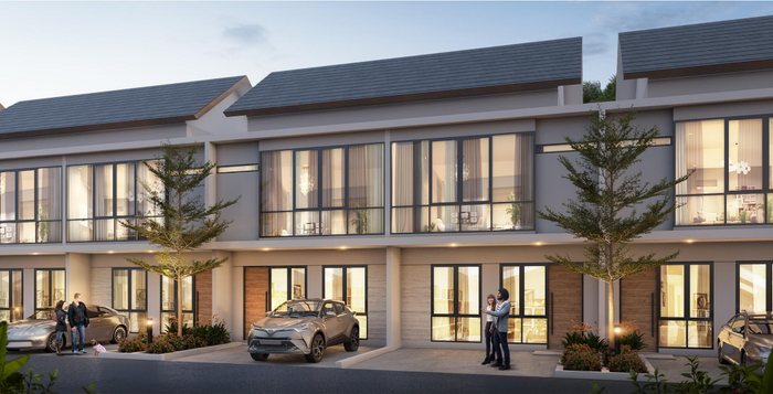 foto tampak rumah tipe CRYSTAL perumahan Aeroland Residence