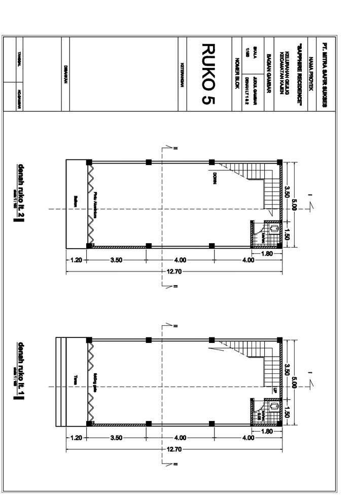 foto denah rumah tipe 125 perumahan PERUMAHAN SAPPHIRE RESIDENCE