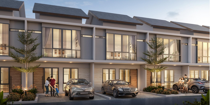 foto tampak rumah tipe SAPPHIRE perumahan Aeroland Residence