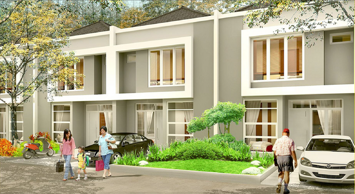 foto tampak rumah tipe SAPPHIRE B perumahan Aeroland Residence