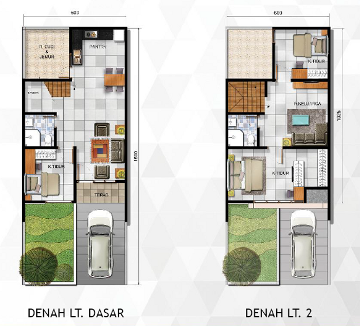 foto denah rumah tipe SAPPHIRE B perumahan Aeroland Residence