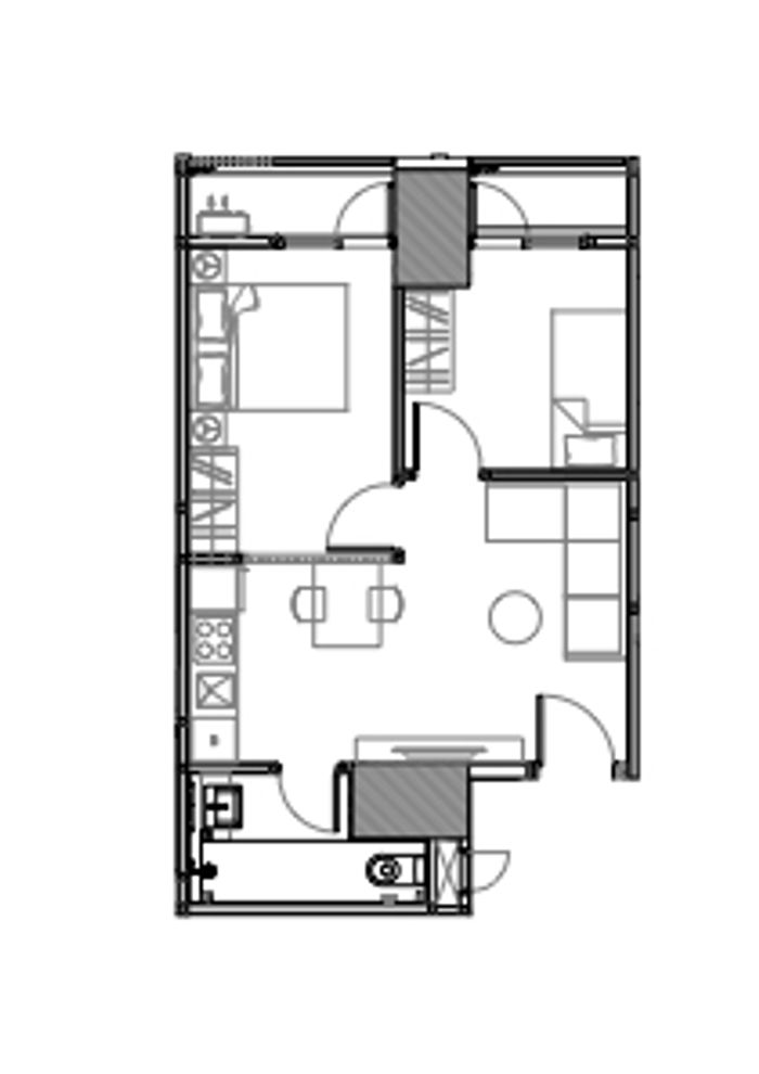 foto denah rumah tipe 2BR perumahan The Ayoma