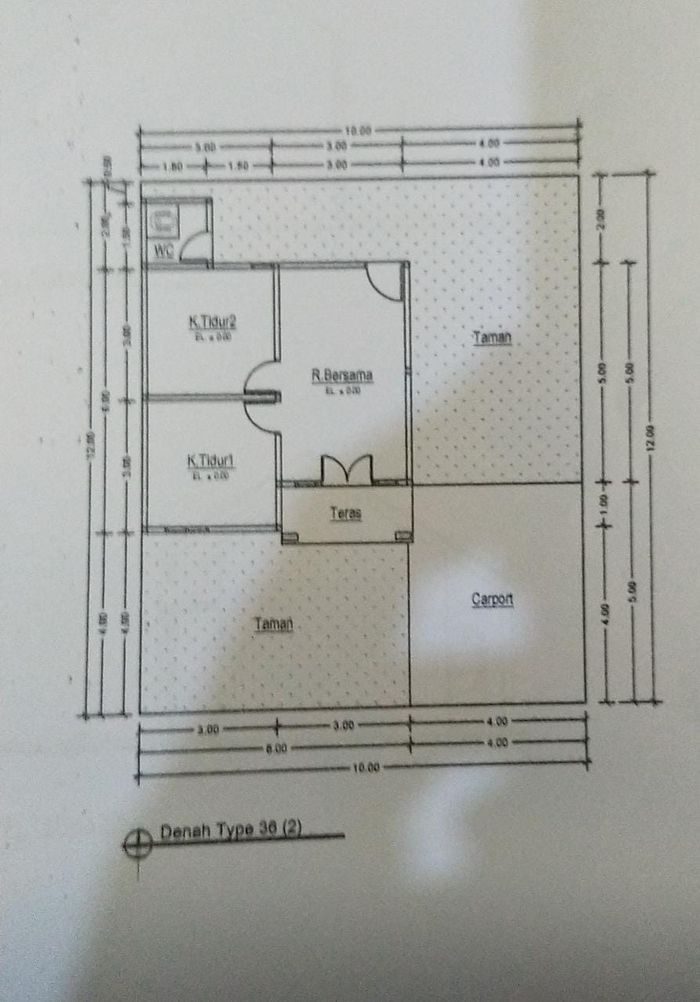 foto denah rumah tipe 36 perumahan BERKAH INDAH LESTARI 4