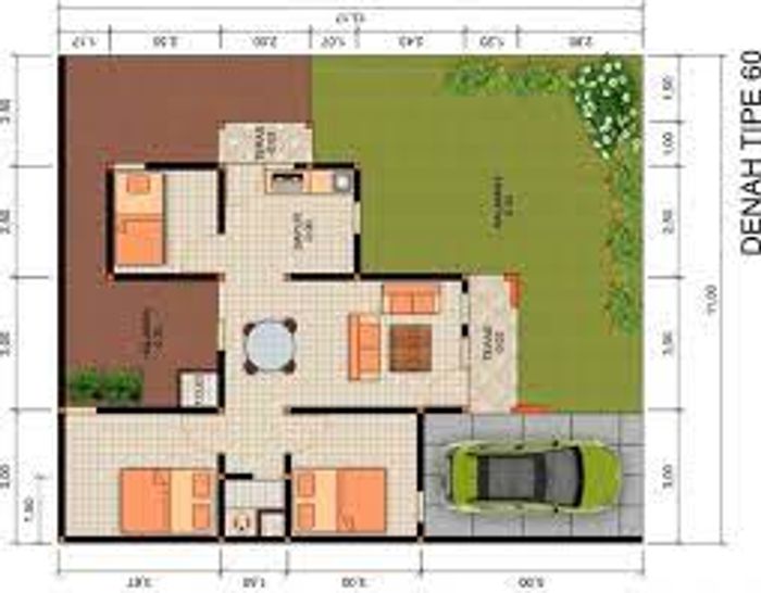 foto denah rumah tipe 60/134 fuji fa perumahan LAPALMA RESIDENCE