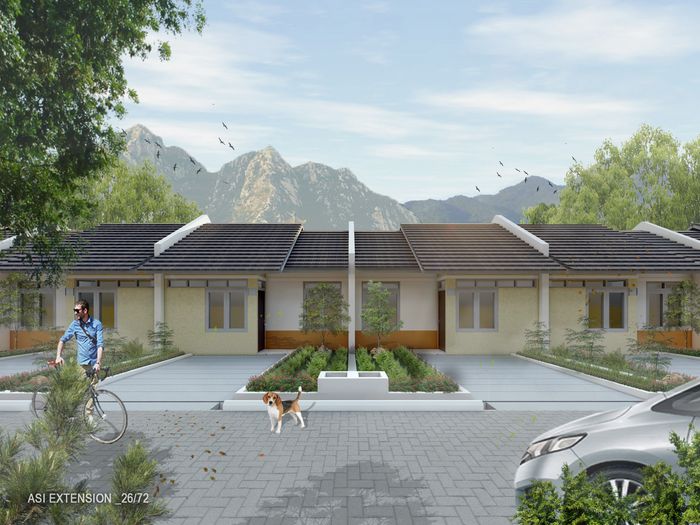 foto tampak rumah tipe 26/72 150. perumahan ALAM SANGGAR INDAH EXTENSION