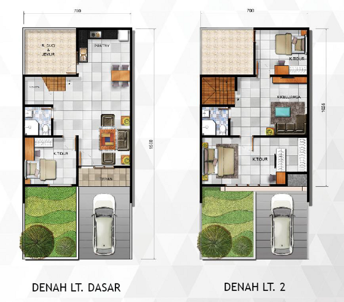 foto denah rumah tipe EMERALD perumahan Aeroland Residence