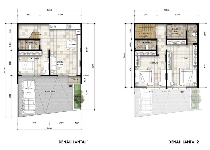 foto denah rumah tipe RUBY perumahan Aeroland Residence