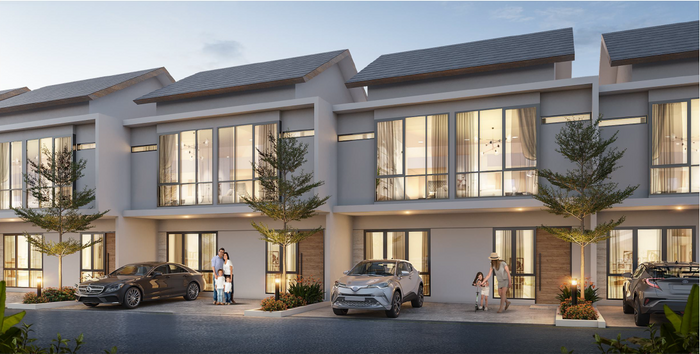 foto tampak rumah tipe RUBY perumahan Aeroland Residence