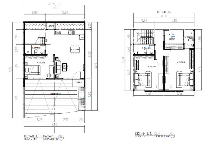 foto denah rumah tipe RUBY perumahan Aeroland Residence