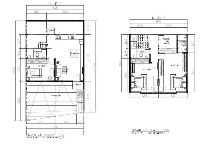 foto denah rumah tipe RUBY perumahan Aeroland Residence