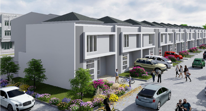 foto tampak rumah tipe RUBY perumahan Aeroland Residence