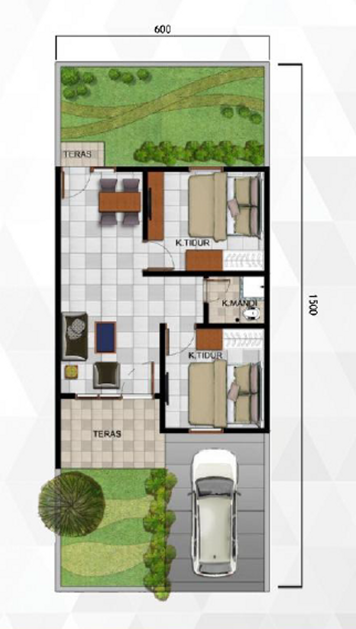 foto denah rumah tipe EXISTING perumahan Aeroland Residence