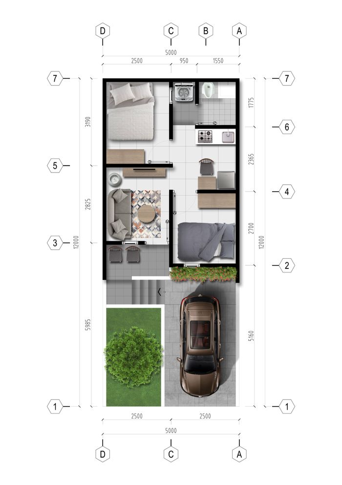 foto denah rumah tipe CI perumahan BUKIT NIVASA LANTANA