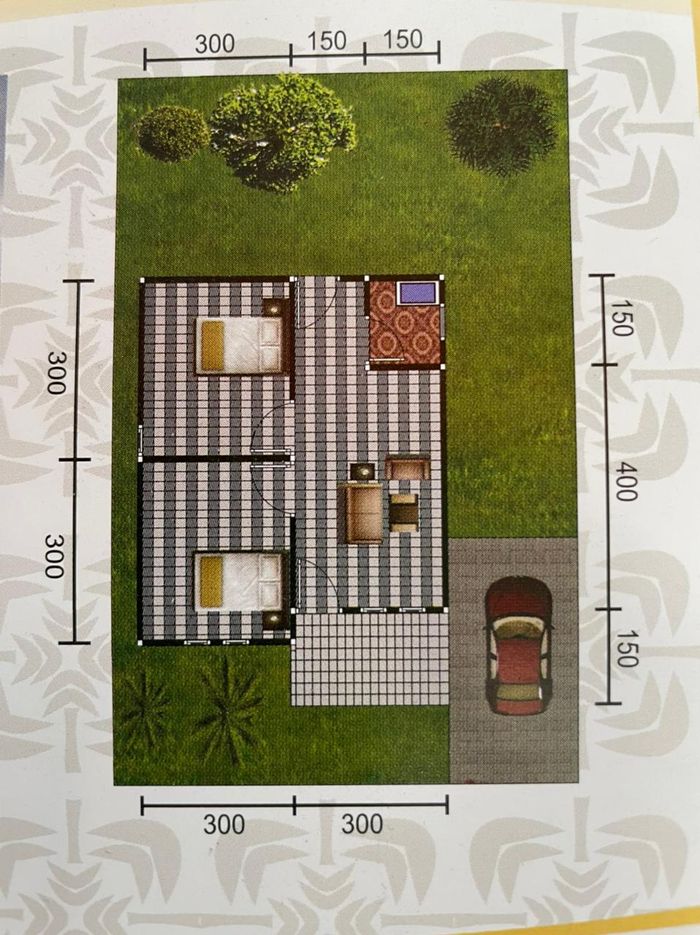 foto denah rumah tipe 36 perumahan RIZKI PESONA V