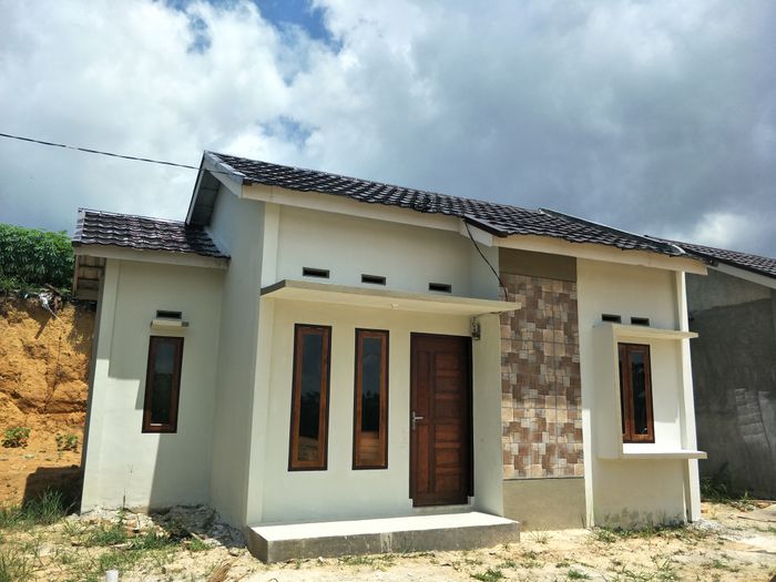 foto tampak rumah tipe RSH perumahan Budi Luhur Regency Tahap 2