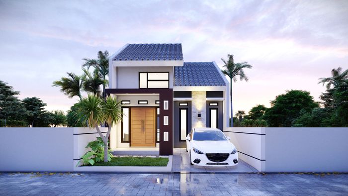 foto tampak rumah tipe 36/72 perumahan ATHANIA LAND 3