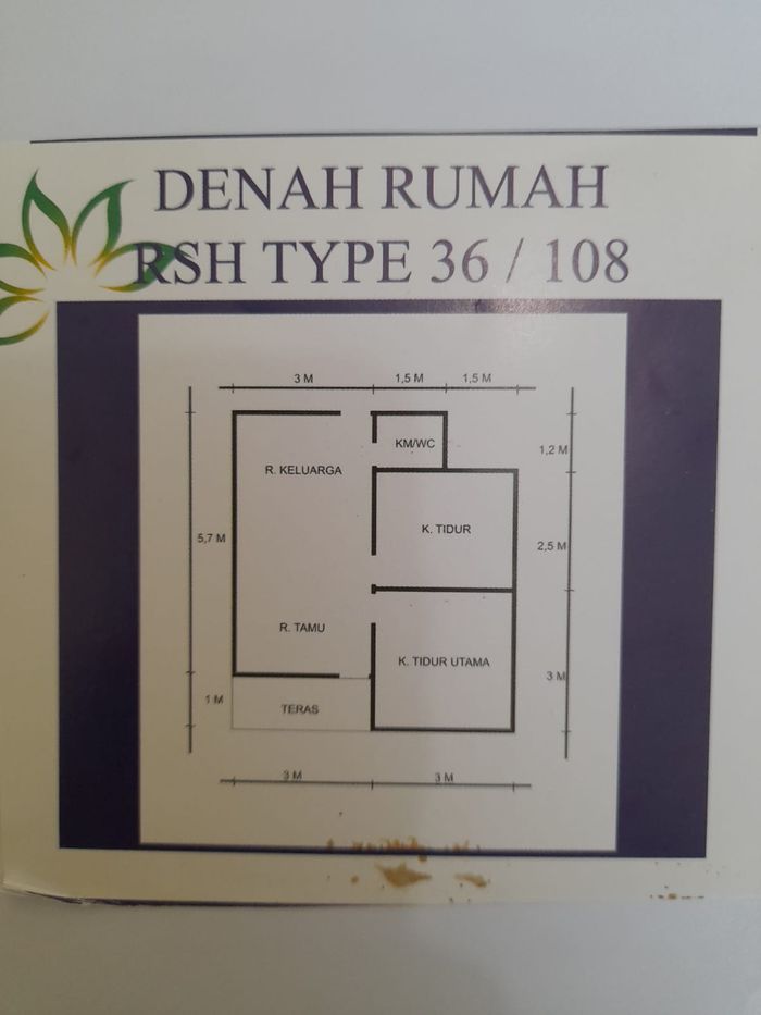 foto denah rumah tipe 36 perumahan PERUMAHAN KOPKAR PT. IKPP 2