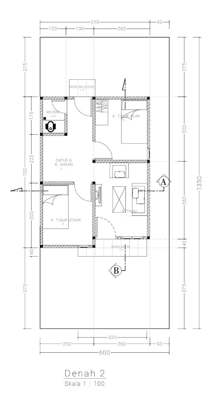 foto denah rumah tipe GRAHA FAMILI CERIA 2B perumahan GRAHA FAMILI CERIA 2B