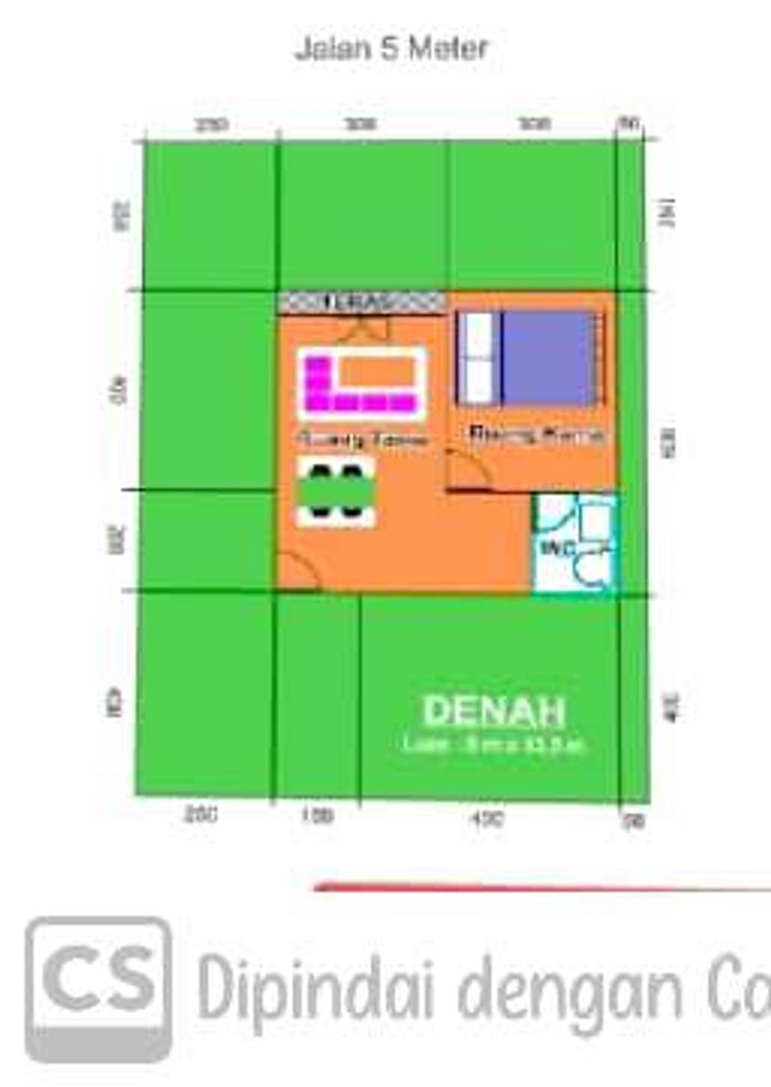 foto denah rumah tipe 36 perumahan VILLA KOTA INTAN 2 LANJUTAN 2