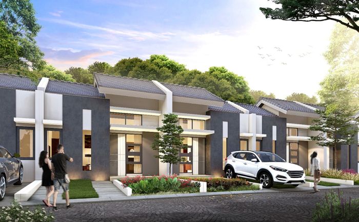 foto tampak rumah tipe TOPAZ perumahan THE MANZIL BOGOR/PT. PENTA CIPTA ANUGRAH