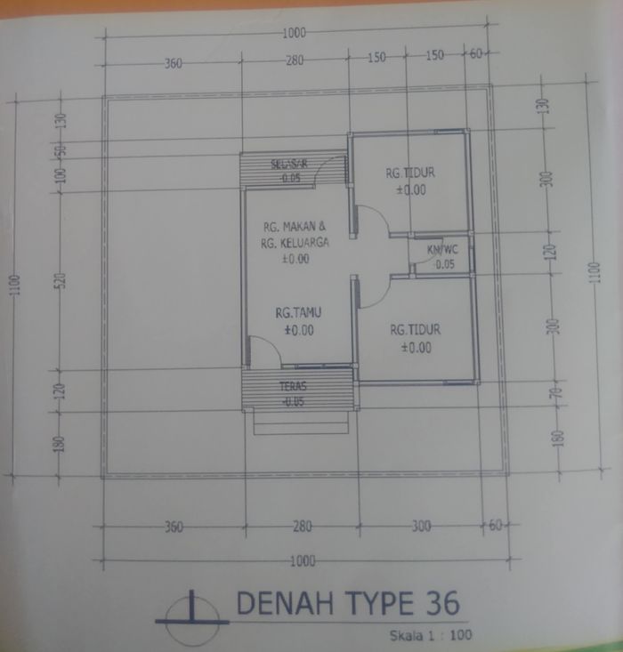 foto denah rumah tipe 36 perumahan RSS BAUMATA INDAH PERMAI