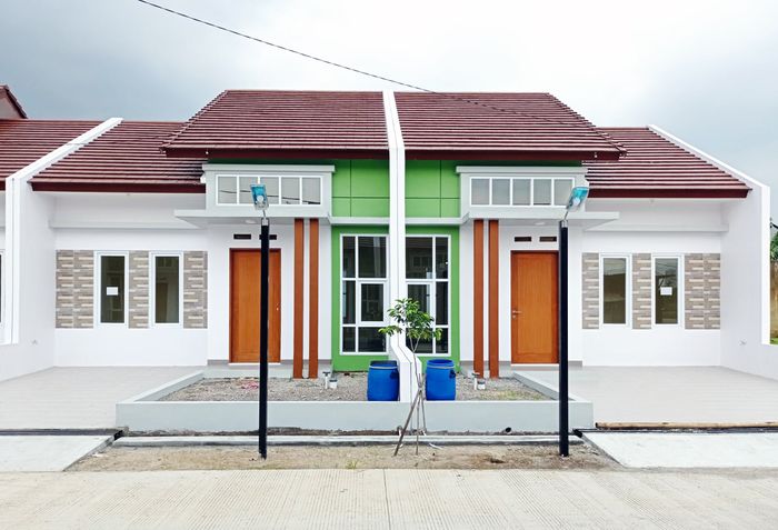foto tampak rumah tipe 54/112 perumahan Garden City 2