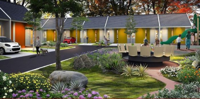 foto tampak rumah tipe VENTUS 408JT perumahan Grand Mutiara Gading