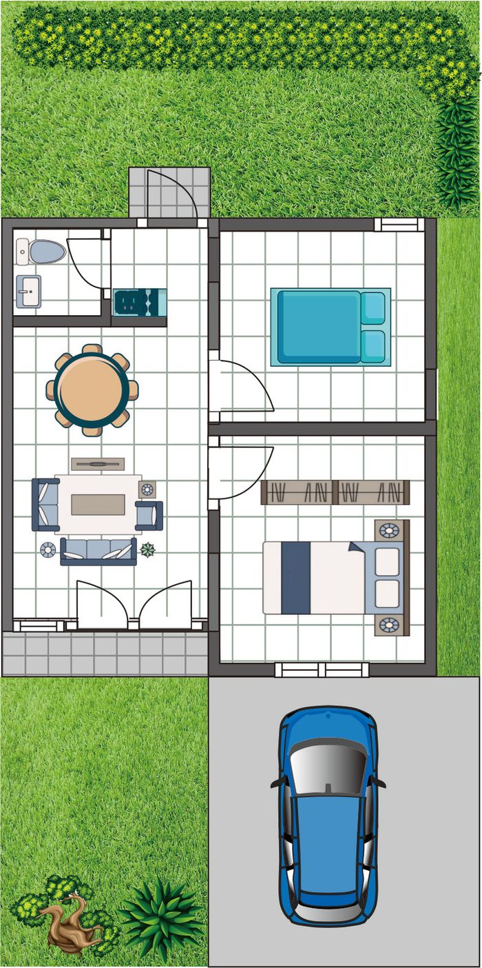 foto denah rumah tipe 36 perumahan Griya Aknur Mandiri 6