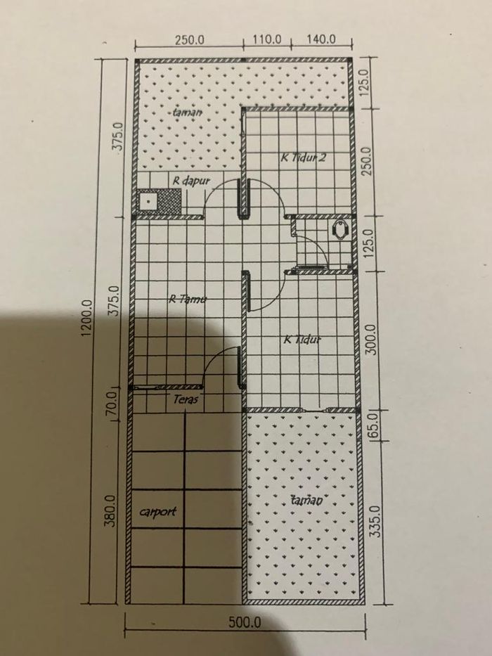 foto denah rumah tipe 28/60 perumahan CLUSTER MUTIARA LATANSA 1