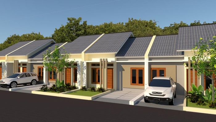 foto tampak rumah tipe 30/60 perumahan Graha Wisesa 1