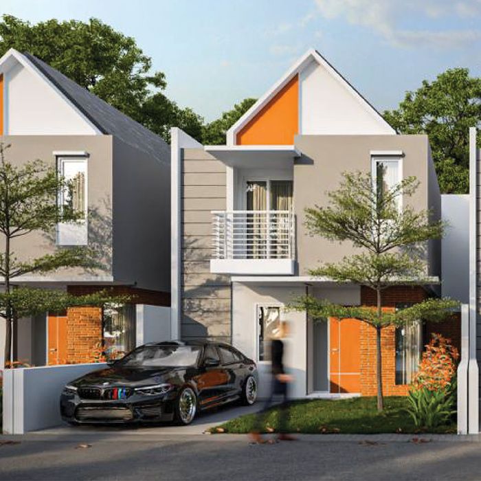 foto tampak rumah tipe 55/72 perumahan Mulia Land Bogor
