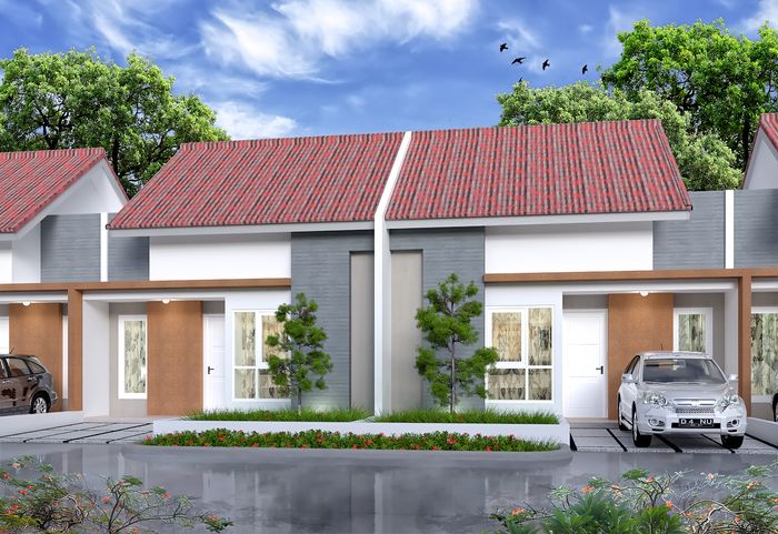 foto tampak rumah tipe MAWAR perumahan BUKIT CILEGON ASRI