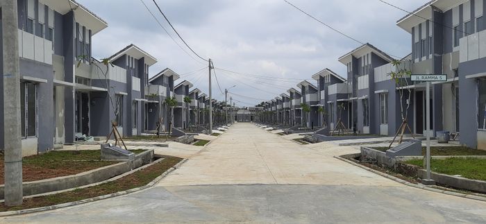 foto denah rumah tipe RE 36 perumahan MODERNLAND CILEJIT