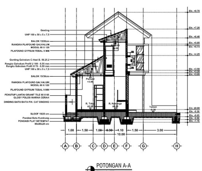 foto denah rumah tipe 45 perumahan GADING INTAN